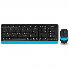 Комплект A4tech Fstyler FG1010, беспроводной, клавиатура+мышь, Black+Blue, USB