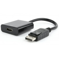 Адаптер DisplayPort (M) - HDMI (F), Cablexpert, Black, 10 см (AB-DPM-HDMIF-002)
