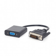 Адаптер DVI (M) - VGA (F), Cablexpert, Black, 20 см (A-DVID-VGAF-01)