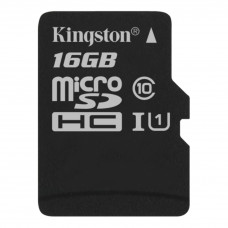 Карта памяти microSDHC, 16Gb, Class10 UHS-1 А1, Kingston Canvas Select Plus R-100MB/s, без адаптера (SDCS2/16GBSP)